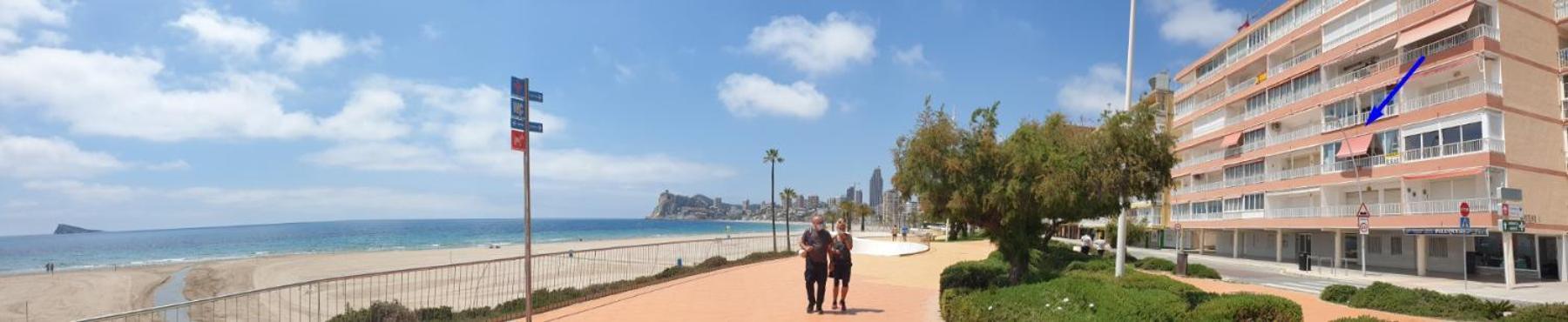 Luxury Primerisima Linea Playa Poniente Benidorm Con 6,5 Mts De Vistas Frontales Al Mar Exteriér fotografie